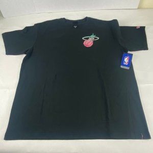 Miami Heat New Era Men's T-shirt black X-large XL NWT brand new retro neon